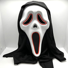 E.L. Ghost Face The Icon of Halloween Mask Light By Fun World - Working - Used picture