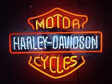 Harley-Davidson HD Motorcycle Neon Sign Light Lamp Garage Open US Stock picture