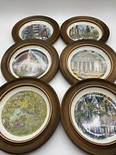 Franklin McMahon LOT of 6 Vintage “The Chicago Collection” plates FRAMED picture