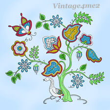 1960s Vintage Jacboean Crewel Motifs Uncut Aunt Martha Embroidery Transfer 3600 picture