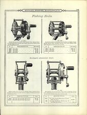 1895 PAPER AD Julius Vom Hofe #1760 Fishing Reel Hendryx Aluminum Polished Brass picture