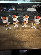 Lot of 4 Vtg Chuck E Cheese 1985 PVC Pizza Time Theatre Mouse Figure Cake Topper picture