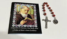 San Benito Decade Rosary y Libro  Compendio de Oraciones Piedra Natural picture