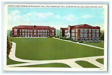 1937 Montgomery and Cambridge Hall Muskingum College New Concord OH Postcard picture