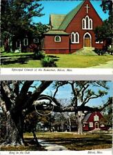 2~4X6 Postcards Biloxi, MS Mississippi EPISCOPAL CHURCH OF THE REDEEMER~OAK TREE picture
