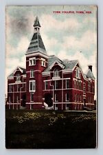 York NE-Nebraska, York College, Antique, Vintage c1910 Souvenir Postcard picture