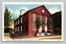 Postcard Linen Old Presbyterian Meeting House Alexandria Virginia VA  picture
