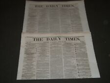 1846 THE DAILY TIMES HARTFORD CONNECTICUT NEWSPAPER LOT OF 2 - NP 2328 picture