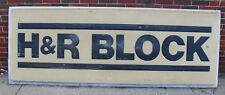 Vintage H & R Block Store Front Advertising Sign 3 X 8' Polycarbonate picture