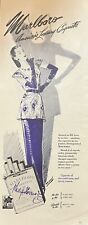 Rare 1940s Vintage Original Marlboro Cigarette Advertisment Sophisticated Woman picture