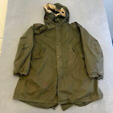 US Military Parka Size Large Green Korean War 1951 W/ Liner & Hood *READ picture