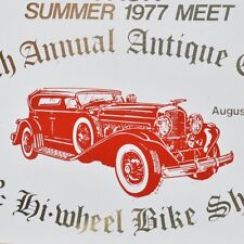 1977 Antique Car Hi-Wheel Bike Show Klub Club Meet Piqua Miami County Ohio picture