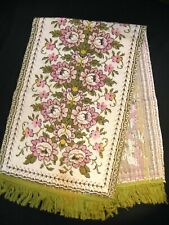 Lovely Antique/Vintage Table Cover in Greens & Pinks From the Netherlands picture