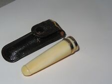 Vintage Cigar Cheroot Holder w/ 14k Gold Band Original Case (284V) picture