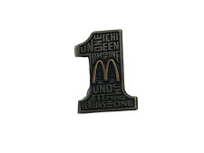 McDonalds Number One Pin Uno Employee Uniform Lapel Pin Advertising Gold Filled picture