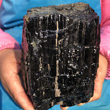 5.19LB  Natural Beautiful Black tourmaline Quartz specimen Crystal Healing Stone picture