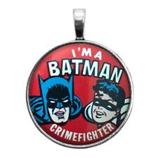 Batman And Robin Button Repro Key Ring Necklace Cufflinks Tie Clip Ring Earrings picture