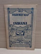 Indiana Vintage Road Map Nation Wide Map Service Mid West Map Company picture