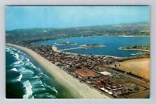 Mission Beach CA-California, Bird's Eye View of Mission Beach, Vintage Postcard picture