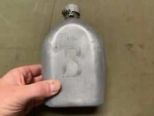 ORIGINAL WWI WWII US ARMY M1910 CANTEEN- TRENCH ART, NAMED, picture