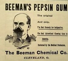 1895 Cleveland Ohio Beemans Pepsin Chewing Gum Quackery Vtg Print Advertising picture