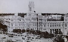 Central Post Office, Madrid, Spain, Vintage Magic Lantern Glass Photo Slide picture