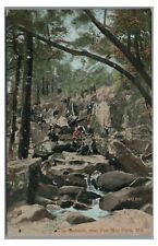 Vacationers at the Cascade near PEN MAR PARK PA MD Maryland Postcard picture