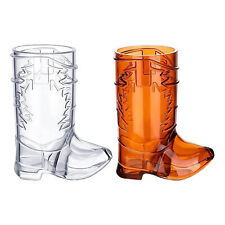 25Pcs Mini Cowboy Boot Glasses Drinking Cups PP Shot Glasses Western Cowboy picture