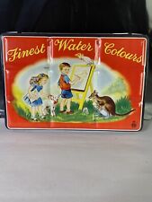 Vintage Englands Finest Water Colours Children’s Water Color Paint Set MINT Con picture