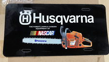 HUSQVARNA NASCAR PLASTIC LICENSE PLATE NEW  / Advertising Plate picture