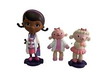 3 Disney Junior Doc Mcstuffins Series Mini Figures Lot 2 Lambies & 1 Doctor Cute picture