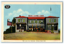 1937 AAA Approved Red Line Inn Callander Ontario Canada Unposted Postcard picture