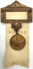 September 1938 40th Spanish War Veterans Nurses Medal Pinback Tag Portland OR picture