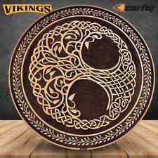 Medieval Vikings Adult Size 24inch Warrior Shield Handmade Tree Of Life Nature picture