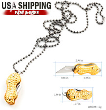 Multi-functional Peanut-Shaped Outdoor Portable Folding Knife Mini ( Gold ) Gift picture