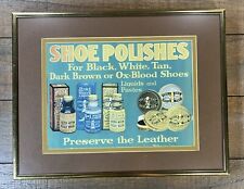 Vintage 2 In 1 Shoe Polish Advertisement Professionally Framed ~ Art Work picture