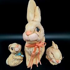 Vintage Ceramic Mother And Baby Bunny  Figures picture