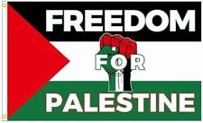 Freedom for Palestine Flag Large 5x3 FT Polyester with Eyelets Free Gaza picture