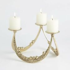 Brand New Global Views 3 Candle Brass Candelabra Centerpiece Decoration FLG36 picture