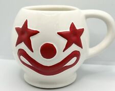 Vintage McCoy Smiley Face Clown STAR Eyes Coffee Mug Tea Cup Circus USA Pottery picture