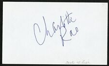 Charlotte Rae d2018 signed autograph 3x5 Cut American Actress Diff'rent Strokes picture