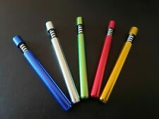 Self Cleaning 5 Pack Random color Aluminum   One Hitter Pipe Dugout Push  Bat picture