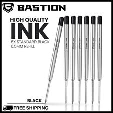 BASTION BLACK INK REFILL REPLACEMENT CARTRIDGE Bolt-Action Ballpoint Fine Pens picture