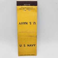 Vintage Matchcover U.S. Navy Yellow picture