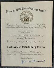 1946 James Forrestal US Secretary Defense Autograph Commodore McCandless Letter picture
