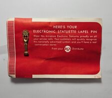 Vtg RCA Here's Your Electronic Statuette Lapel pin picture