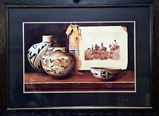 RARE Chuck Sabatino “Cheyenne tobacco bag” Discontinued framed Fine Art Print picture