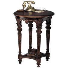 Hand Carved Solid Mahogany French Louis XIV Antique Replica Accent Table picture