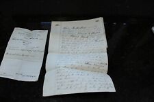 Antique Handwritten Indenture 1842 With Inclusions Notarized 1872 picture