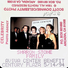 1994 SHARON STONE AND FAMILY AT CENTURY PLAZA - 35MM SLIDE P.12.12 picture